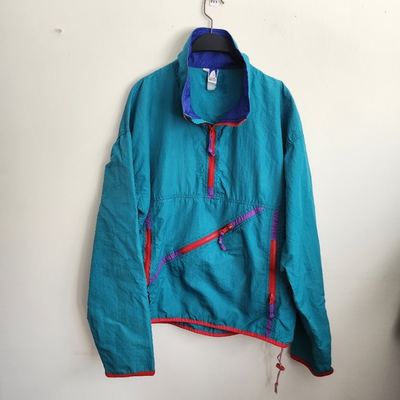 Vintage 80s/90s Multi-Color Zip Jacket Windbreaker by Sierra design. XL - Picture 1 of 7